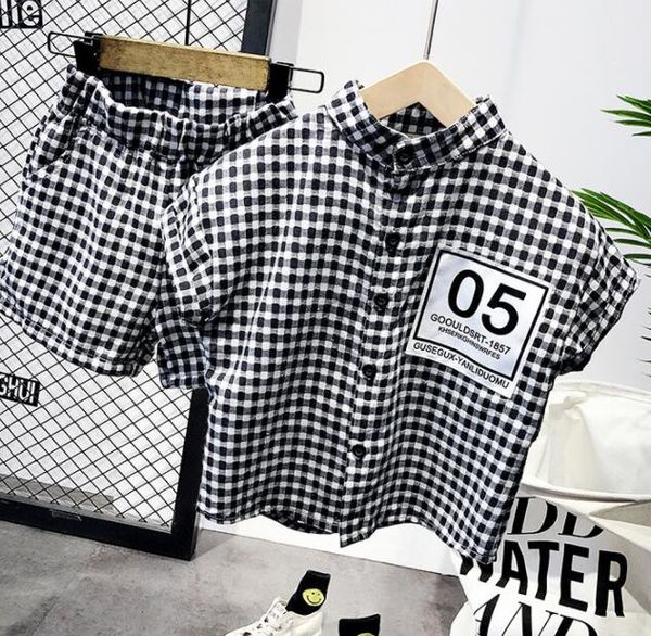 2020 summer style children clothing sets baby boys plaid shirt + shorts pants sports suit kids clothes 2-6years, White
2020 summer style children clothing sets baby boys plaid shirt + shorts pants sports suit kids clothes 2-6years, White