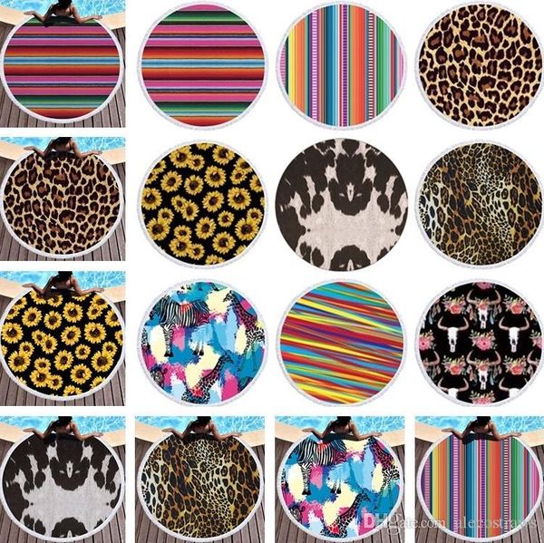 new arrival sunflower round beach towel floral leopard cover summer cow print blanket tassel striped circle towels ac1127
new arrival sunflower round beach towel floral leopard cover summer cow print blanket tassel striped circle towels ac1127