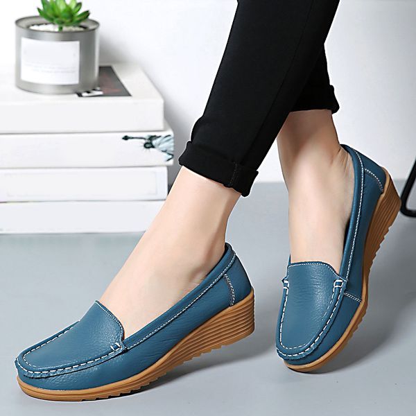fashion women shoes genuine leather women flat shoes slip on wedge moccasins loafers flats flats ballet female, Black
fashion women shoes genuine leather women flat shoes slip on wedge moccasins loafers flats flats ballet female, Black