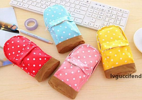 stationery multifunctional big capacity pencil case dot school bag pattern cute storage box
stationery multifunctional big capacity pencil case dot school bag pattern cute storage box