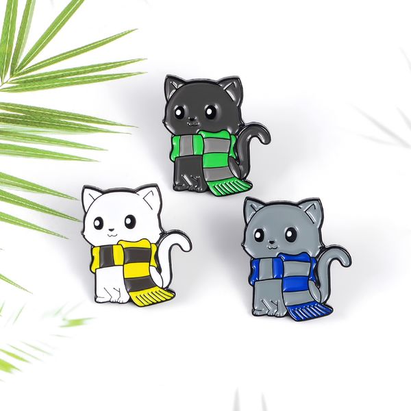 cute cartoon three kittens enamel scarf pins cartoon jewelry children funny students animals clothes denim pendant gift badge, Gray
cute cartoon three kittens enamel scarf pins cartoon jewelry children funny students animals clothes denim pendant gift badge, Gray