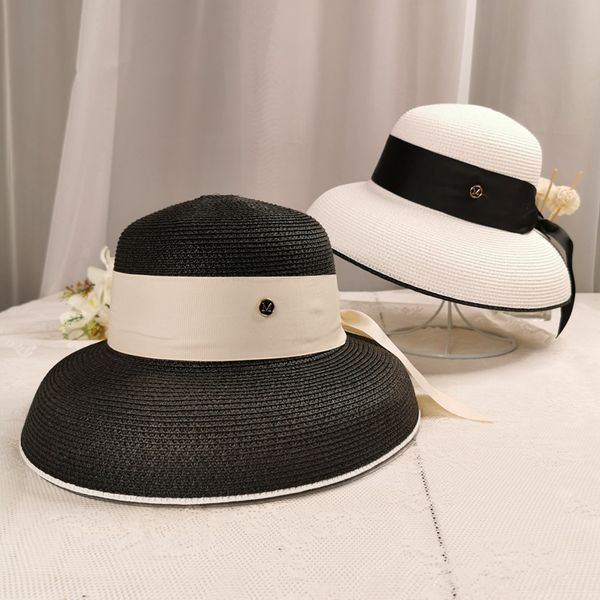 french fashion ribbon straw sun sun bell-shaped sunshade beach beach hat sunscreen hat female, Blue;gray
french fashion ribbon straw sun sun bell-shaped sunshade beach beach hat sunscreen hat female, Blue;gray