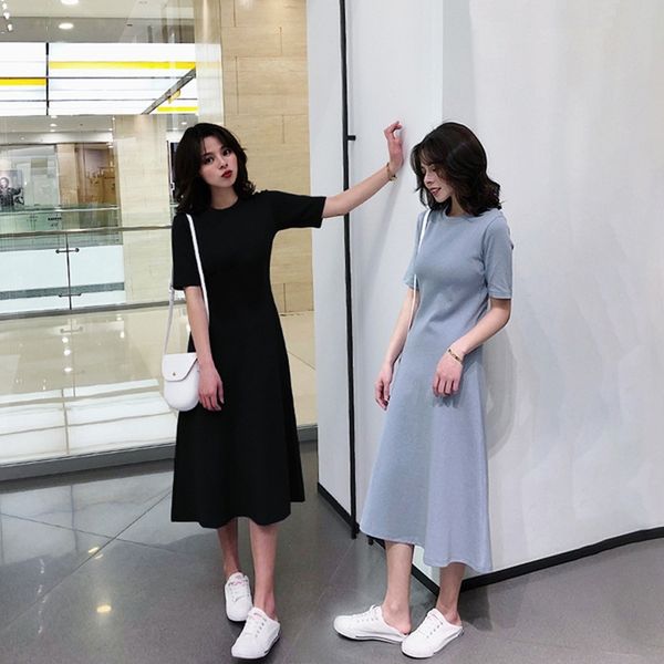 mqck0 2019 new women's spring and summer aline skirt long skirtclothing short sleeve bottoming solid color dress long skirt women, Black;gray
mqck0 2019 new women's spring and summer aline skirt long skirtclothing short sleeve bottoming solid color dress long skirt women, Black;gray