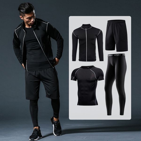 fitness clothes men's suit quick-drying clothes basketball short sleeve tights running sports suit four basketball vest vest or five, White;black
fitness clothes men's suit quick-drying clothes basketball short sleeve tights running sports suit four basketball vest vest or five, White;black