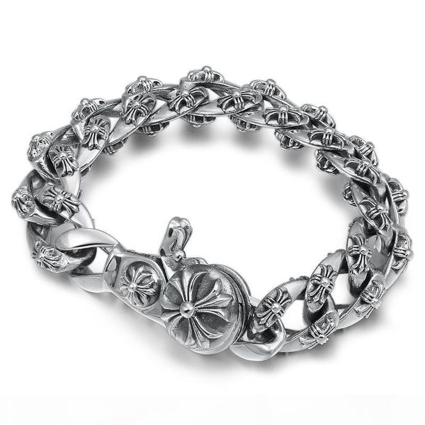 100% s925 sterling silver bracelet fashion classic personality jewelry punk style domineering cross alphabet style 2020 new style hot, Black
100% s925 sterling silver bracelet fashion classic personality jewelry punk style domineering cross alphabet style 2020 new style hot, Black
