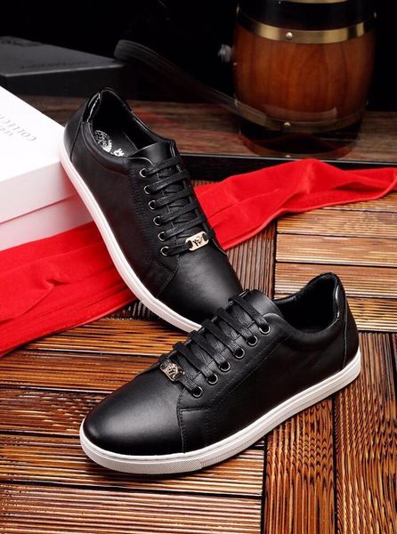 2019r spring new sports shoes trend men's shoes low shoes leather casual business shoes, original box delivery 38-44, Black
2019r spring new sports shoes trend men's shoes low shoes leather casual business shoes, original box delivery 38-44, Black