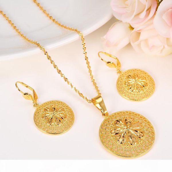 new fashion ethiopian jewelry set pendant necklace & earring fashion circle design 24k yellow solid fine gold gf, Silver
new fashion ethiopian jewelry set pendant necklace & earring fashion circle design 24k yellow solid fine gold gf, Silver