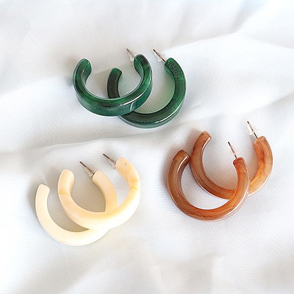 korean round resin hoop earrings for women multicolor geometric semicircular earring, Golden
korean round resin hoop earrings for women multicolor geometric semicircular earring, Golden