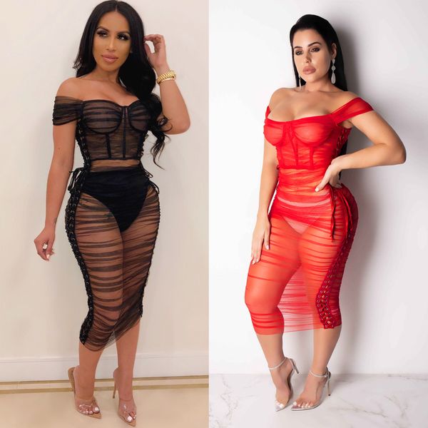 2020 new fashion off-shoulder strap perspective mesh dress nightclub clothes, White;black
2020 new fashion off-shoulder strap perspective mesh dress nightclub clothes, White;black