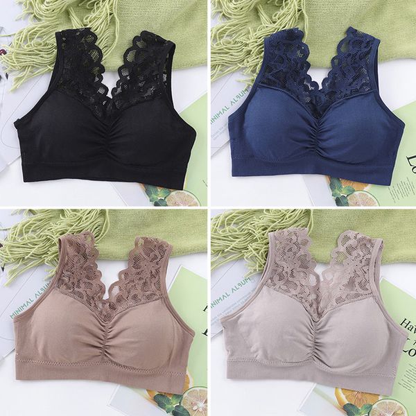 women push up yoga bra comfort super elastic breathable lace bra sports underwear vest women's gym vest sportswear bras, White;black
women push up yoga bra comfort super elastic breathable lace bra sports underwear vest women's gym vest sportswear bras, White;black