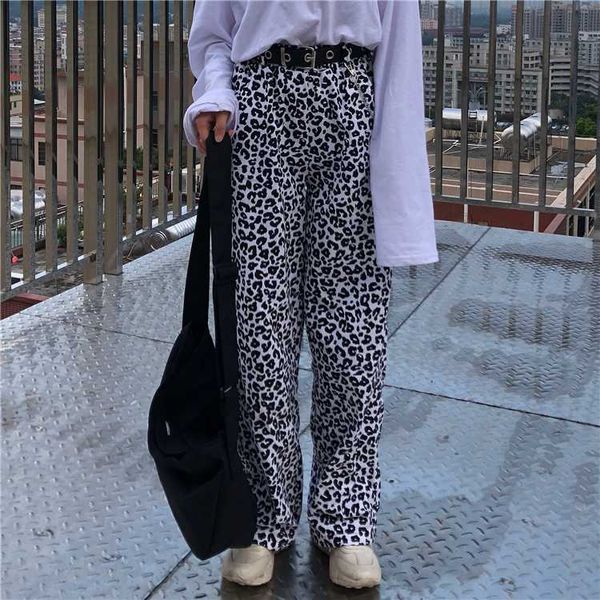 women's pants & capris fashion casual brands clothing harajuku style autumn streetwear loose leopard wide leg vestidos femininos, Black;white
women's pants & capris fashion casual brands clothing harajuku style autumn streetwear loose leopard wide leg vestidos femininos, Black;white