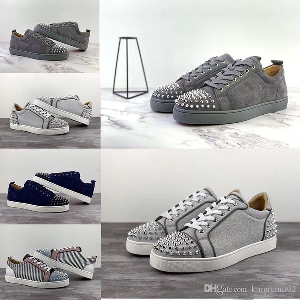 2019 fashion with red bottom sneakers low toe men and women leather sneakers spikes flat bottom party designer shoes, Black
2019 fashion with red bottom sneakers low toe men and women leather sneakers spikes flat bottom party designer shoes, Black