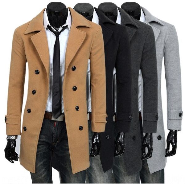 slim double-breasted lengthened woolen men's slim double-breasted lengthened windbreaker windbreaker coat men's woolen coat, Black
slim double-breasted lengthened woolen men's slim double-breasted lengthened windbreaker windbreaker coat men's woolen coat, Black