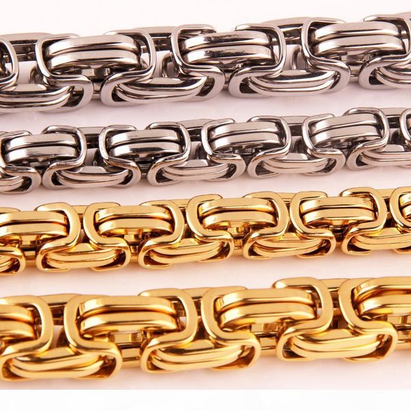 hip hop mens 316l stainless steel flat byzantine link chain necklace rapper chunky fashion boys jewelry, Silver
hip hop mens 316l stainless steel flat byzantine link chain necklace rapper chunky fashion boys jewelry, Silver