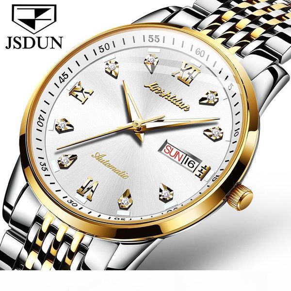 2020 new automatic men's mechanical watch calendar display men watches with rhinestones designer brand relogio masculino, Slivery;brown
2020 new automatic men's mechanical watch calendar display men watches with rhinestones designer brand relogio masculino, Slivery;brown