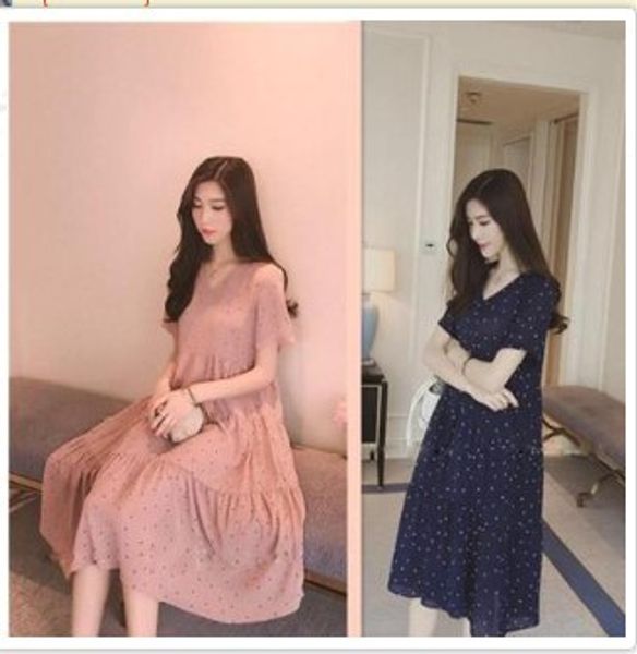 spot maternity dress 2020 summer new chiffon hipster fashion sweet loose polka dot maternity fashion dress, White
spot maternity dress 2020 summer new chiffon hipster fashion sweet loose polka dot maternity fashion dress, White
