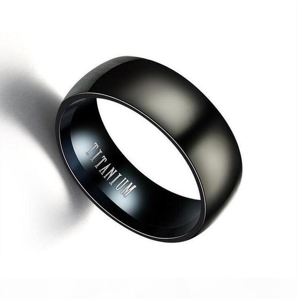 simple black titanium steel mens band rings 2019 wide 8mm fashion jewelry accessories, Silver
simple black titanium steel mens band rings 2019 wide 8mm fashion jewelry accessories, Silver