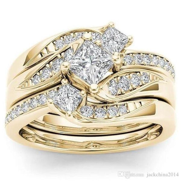 luxury jewelry 925 sterling silver&gold fill princess cut white z cz diamond gemstones eternity women wedding engagement band ring gift, Slivery;golden
luxury jewelry 925 sterling silver&gold fill princess cut white z cz diamond gemstones eternity women wedding engagement band ring gift, Slivery;golden