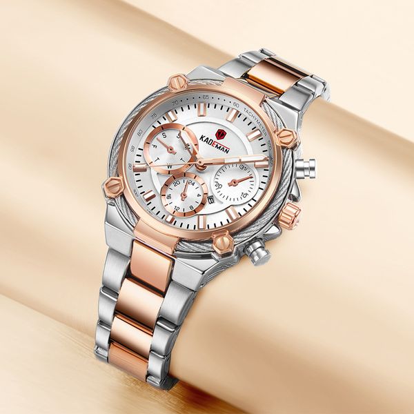 calderman european and american elegant new womens watch calendar fake three-pin steel belt waterproof watch, Slivery;brown
calderman european and american elegant new womens watch calendar fake three-pin steel belt waterproof watch, Slivery;brown