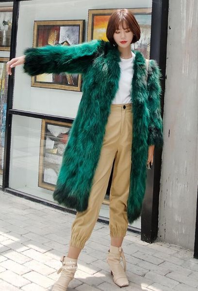 ladies genuine real natural raccoon fur coat women's x-long 100cm length overcoat jacket warm winter 5 color custom any szie, Black
ladies genuine real natural raccoon fur coat women's x-long 100cm length overcoat jacket warm winter 5 color custom any szie, Black