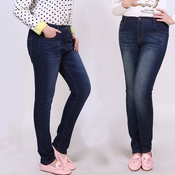 new arrival spring autumn style pants women jeans plus size 42 high waist women's trousers, Blue
new arrival spring autumn style pants women jeans plus size 42 high waist women's trousers, Blue