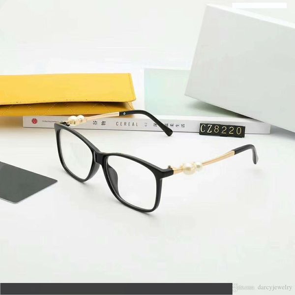 luxury glasses designer sunglasses stylish fashion woman pearl ornamental glasses myopic optica glass model c8220 4 color optional with box, White;black
luxury glasses designer sunglasses stylish fashion woman pearl ornamental glasses myopic optica glass model c8220 4 color optional with box, White;black