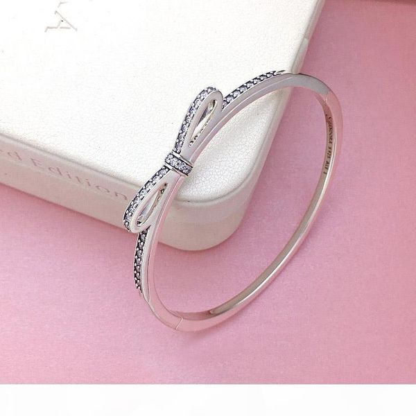 new fashion luxury cz diamond bowknot bangle bracelet set original box for designer 925 sterling silver women wedding bracelets, Black
new fashion luxury cz diamond bowknot bangle bracelet set original box for designer 925 sterling silver women wedding bracelets, Black