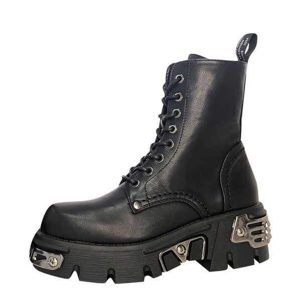new leather ankle boots for women motorcycle boots women platform boots thick heel winter shoes booties 44 42 41, Black
new leather ankle boots for women motorcycle boots women platform boots thick heel winter shoes booties 44 42 41, Black