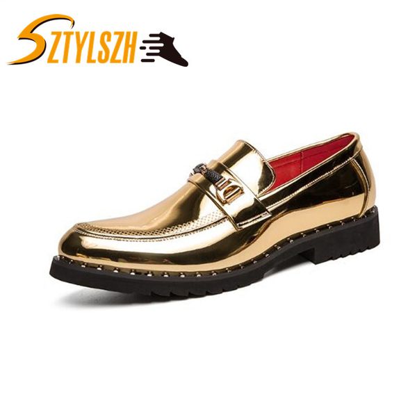 2020 new spring and autumn pointed toe patent leather shoes gold black dress wedding shoes men's flats oxfords for suits party
2020 new spring and autumn pointed toe patent leather shoes gold black dress wedding shoes men's flats oxfords for suits party