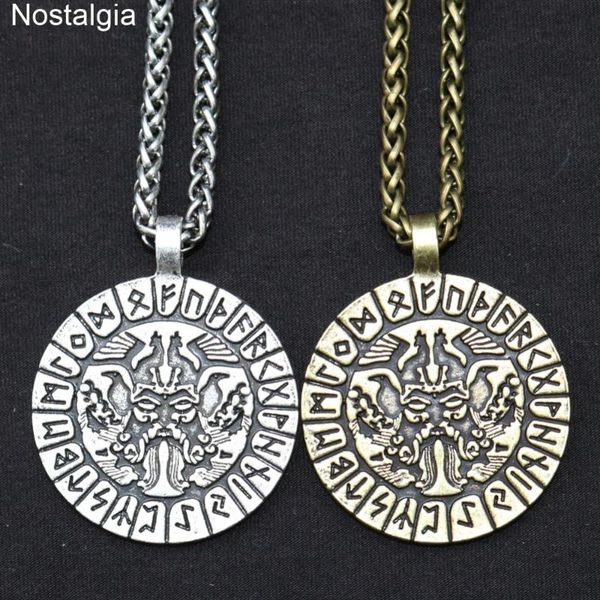 nostalgia odin valknut symbol raven wolf amulet norse runes jewelry viking pendant necklace men, Silver
nostalgia odin valknut symbol raven wolf amulet norse runes jewelry viking pendant necklace men, Silver