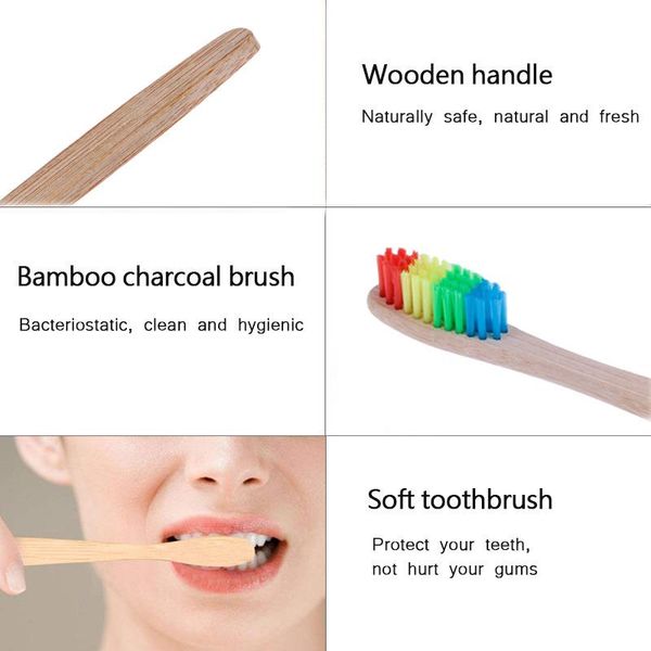 bamboo handle toothbrush rainbow colorful whitening soft bristles bamboo toothbrush eco-friendly oral care
bamboo handle toothbrush rainbow colorful whitening soft bristles bamboo toothbrush eco-friendly oral care