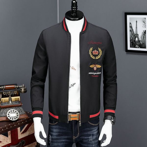 new brand luxury men jacket stand collar bomber jacket men brand embroidery blouson homme autumn coats men coat m-3xl, Black;brown
new brand luxury men jacket stand collar bomber jacket men brand embroidery blouson homme autumn coats men coat m-3xl, Black;brown