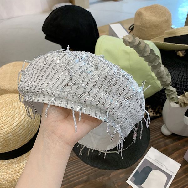 sz/korean style student personality female sequins decorative female tide sequins beret flow beret tide, Blue;gray
sz/korean style student personality female sequins decorative female tide sequins beret flow beret tide, Blue;gray