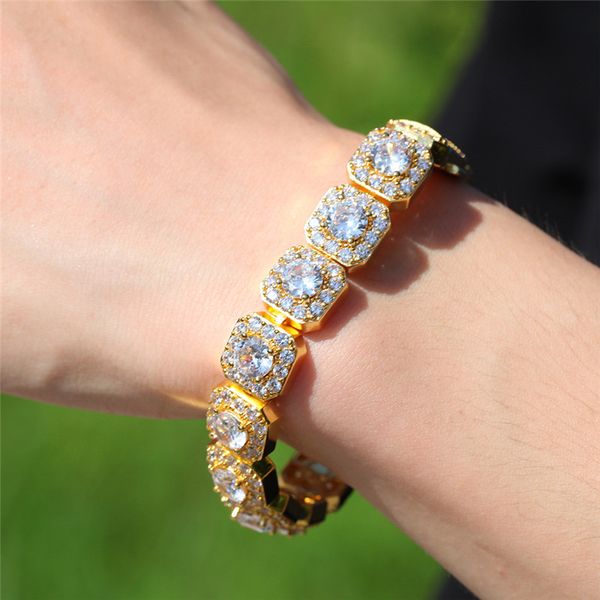 men ale hiphop bracelet jewelry 12mm 7/8/9inch gold&silver plated bling cz stone tennis bracelet for men cubic link bracelets, Black
men ale hiphop bracelet jewelry 12mm 7/8/9inch gold&silver plated bling cz stone tennis bracelet for men cubic link bracelets, Black