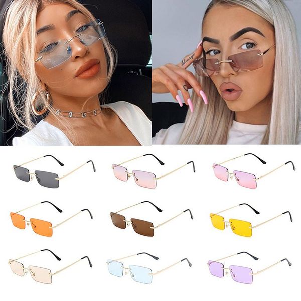 wholesale 9 colos rimless small square sunglasses for women vintage alloy gradient sun glasses uv400 female gray blue shades men, White;black
wholesale 9 colos rimless small square sunglasses for women vintage alloy gradient sun glasses uv400 female gray blue shades men, White;black