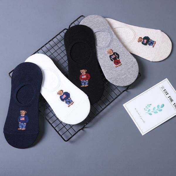 summer korean new bear cartoon casual silicone men's silicone boat socks boat socks, Black
summer korean new bear cartoon casual silicone men's silicone boat socks boat socks, Black