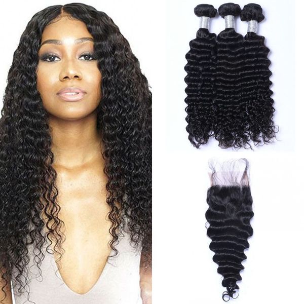 indian hair weave bundles with 4*4 lace closure double weft human hair deep wave 3 bundles with closure, Black;brown
indian hair weave bundles with 4*4 lace closure double weft human hair deep wave 3 bundles with closure, Black;brown