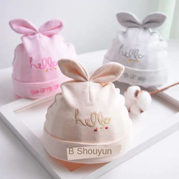 newborn tire cap baby cotton tire cap newborn baby hat autumn new 0-3 months boy girl hat, Blue;gray