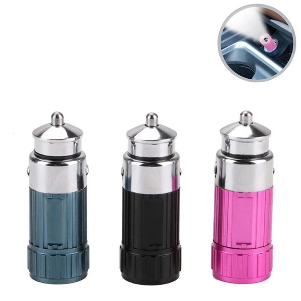 Led Mini Portable Lantern Aluminum Rotary Switch Torch Built-in Battery Charged By Car Cigarette Lighter Socket