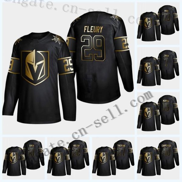 

marc-andre fleury vegas golden knights golden edition jersey cody eakin ryan carpenter jon merrill valentin zykov nick holden pirri jersey, Black;red