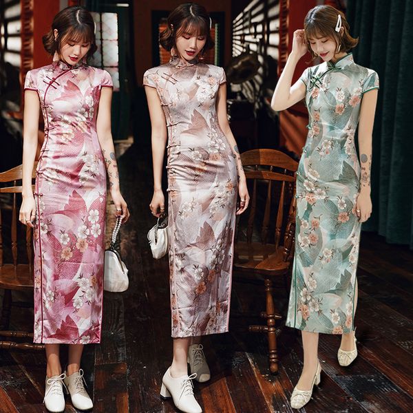 ethnic clothing chinese traditional satin silk long qipao womenweeding party cheongsam print year retro prom dresses, Red
ethnic clothing chinese traditional satin silk long qipao womenweeding party cheongsam print year retro prom dresses, Red