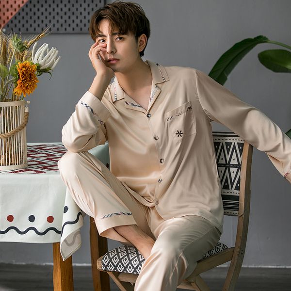 вышивка мужчины атласная пижама set sleep set casual мягкая шелковистая пижамы 2pcs nightwear с длинным рукавом мужской shirtpant homewear 3, Black;brown
вышивка мужчины атласная пижама set sleep set casual мягкая шелковистая пижамы 2pcs nightwear с длинным рукавом мужской shirtpant homewear 3, Black;brown