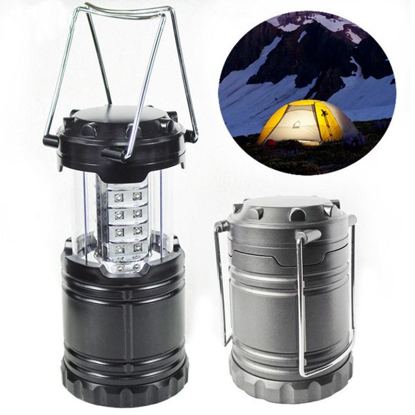 Outdoor Camping Lights 30leds Led Portable Lantern Tent Lighting Waterproof Camping Lantern High Bright 3pcs Battery Led Bulb