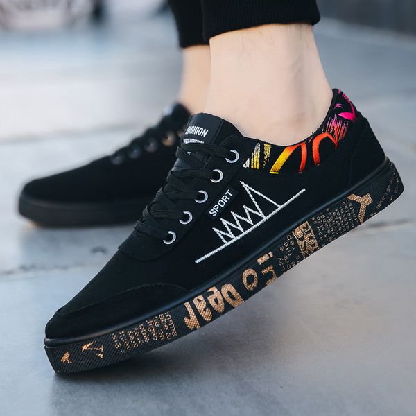 2020 spring autumn new men's flat shoes fashion men's comfortable breathable canvas shoes lace casual sneakers752, Black
2020 spring autumn new men's flat shoes fashion men's comfortable breathable canvas shoes lace casual sneakers752, Black