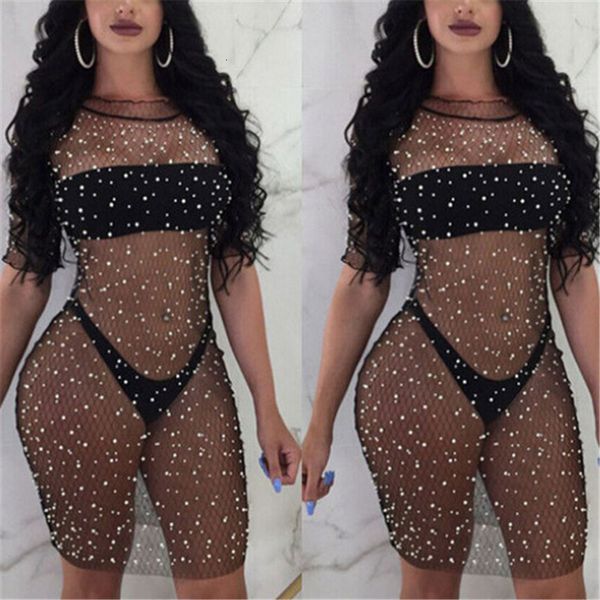 womens lace fishnet dress see through shiny black mesh knee length dress clubwear summer dress, Black;gray
womens lace fishnet dress see through shiny black mesh knee length dress clubwear summer dress, Black;gray