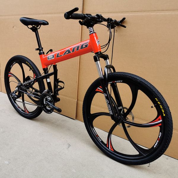 26/27.5 aluminum alloy folding mountain three knife six knife one-wheel hydraulic brake portable bicycle variable speed
26/27.5 aluminum alloy folding mountain three knife six knife one-wheel hydraulic brake portable bicycle variable speed