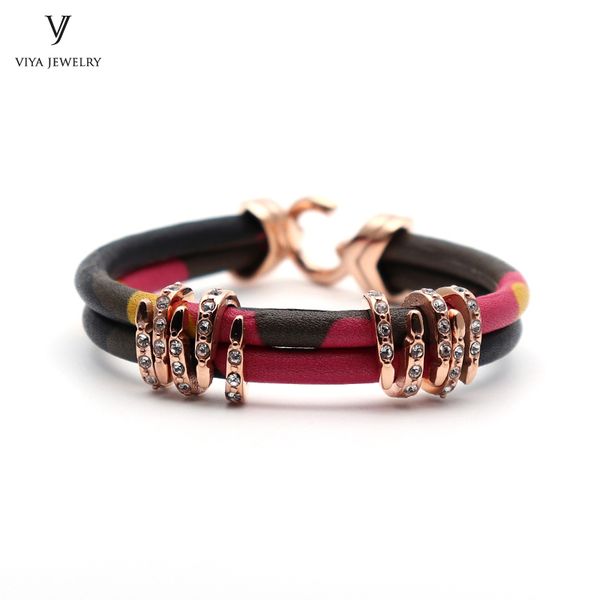 new arrival charming camo leather men bracelets two strand colorful camouflage cow leather cords with rose gold clasp embellish
new arrival charming camo leather men bracelets two strand colorful camouflage cow leather cords with rose gold clasp embellish