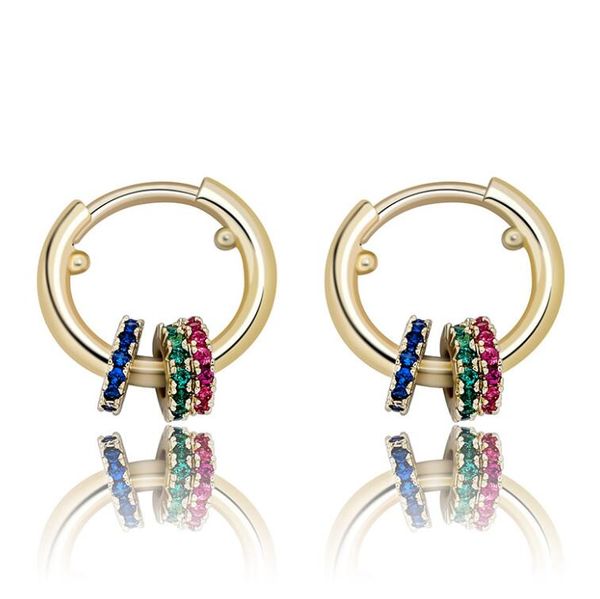 new three ring personalized color zirconium earrings for men and women hip hop simplicit women's hoop earrings, Silver
new three ring personalized color zirconium earrings for men and women hip hop simplicit women's hoop earrings, Silver
