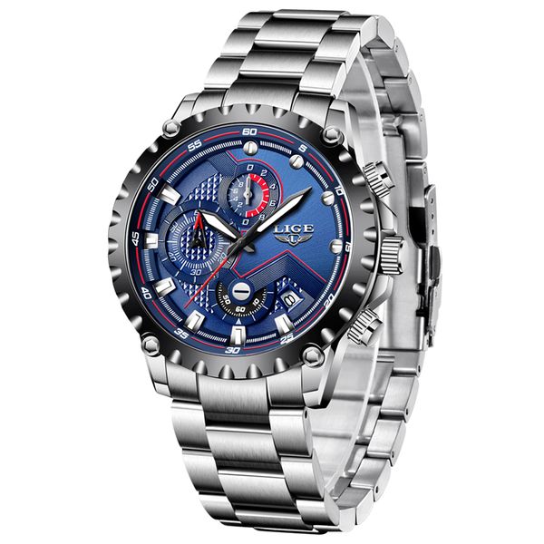 wristwatches relogio masculino 2021 lige fashion business mens stainless steel waterproof watch men sport quartz clock chronograph, Slivery;brown
wristwatches relogio masculino 2021 lige fashion business mens stainless steel waterproof watch men sport quartz clock chronograph, Slivery;brown