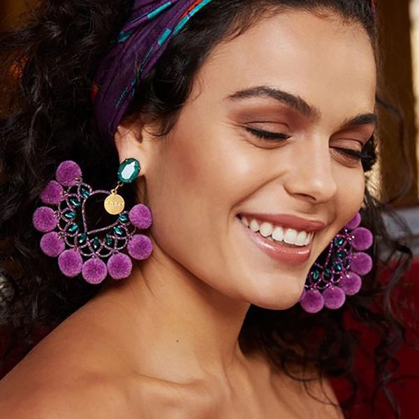 qiaose luxury fashion women dangle earrings purple pompon pendant boho maxi statement collection earrings accessories, Silver
qiaose luxury fashion women dangle earrings purple pompon pendant boho maxi statement collection earrings accessories, Silver